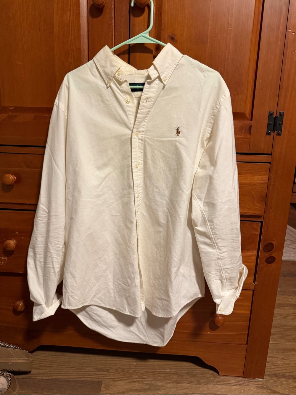 Ralph Lauren Polo White Cotton Classic Button Down Shirt